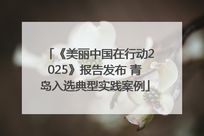 《美丽中国在行动2025》报告发布 青岛入选典型实践案例