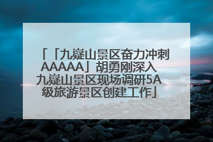 「九嶷山景区奋力冲刺AAAAA」胡勇刚深入九嶷山景区现场调研5A级旅游景区创建工作