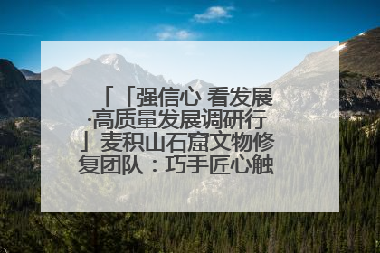 「强信心 看发展·高质量发展调研行」麦积山石窟文物修复团队：巧手匠心触摸“光阴的故事”