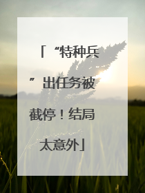 “特种兵”出任务被截停！结局太意外
