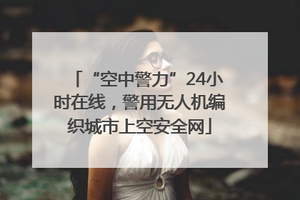 “空中警力”24小时在线，警用无人机编织城市上空安全网