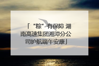 “粽”有保障 湖南高速集团湘潭分公司护航端午安康