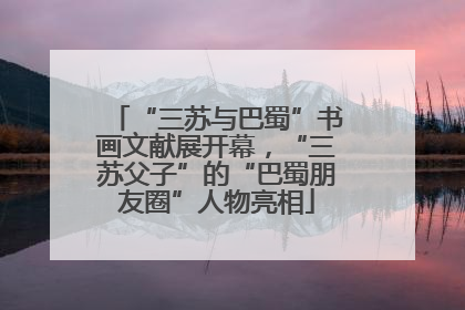 “三苏与巴蜀”书画文献展开幕，“三苏父子”的“巴蜀朋友圈”人物亮相