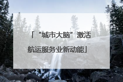 “城市大脑”激活航运服务业新动能