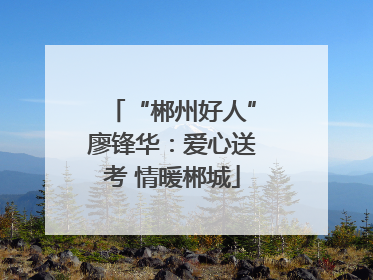 “郴州好人”廖锋华：爱心送考 情暖郴城