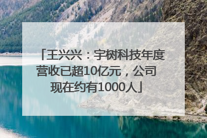 王兴兴：宇树科技年度营收已超10亿元，公司现在约有1000人