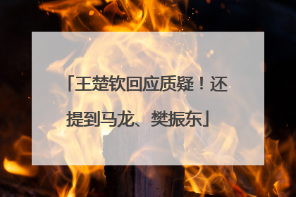 王楚钦回应质疑！还提到马龙、樊振东