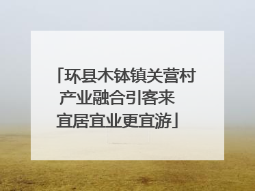 环县木钵镇关营村 产业融合引客来 宜居宜业更宜游