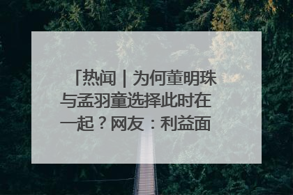 热闻｜为何董明珠与孟羽童选择此时在一起？网友：利益面前啥都能和解