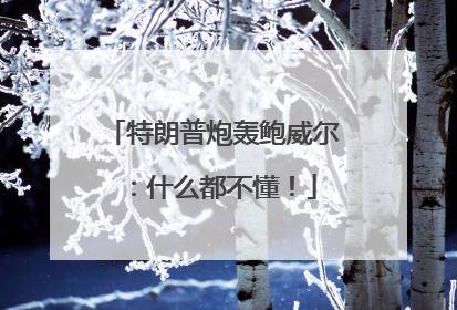 特朗普炮轰鲍威尔：什么都不懂！