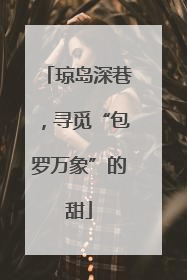 琼岛深巷，寻觅“包罗万象”的甜