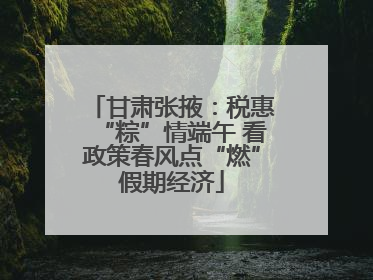 甘肃张掖：税惠“粽”情端午 看政策春风点“燃”假期经济