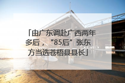 由广东调赴广西两年多后，“85后”张东方当选苍梧县县长