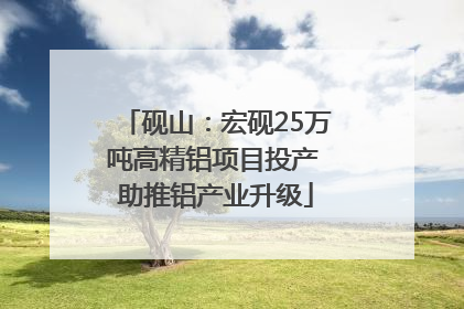 砚山：宏砚25万吨高精铝项目投产 助推铝产业升级