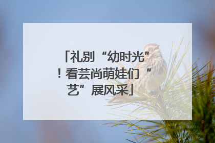 礼别“幼时光”！看芸尚萌娃们“艺”展风采