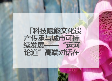科技赋能文化遗产传承与城市可持续发展——“运河论道”高端对话在京举办