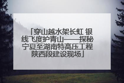 穿山越水架长虹 银线飞度护青山——探秘宁夏至湖南特高压工程陕西段建设现场