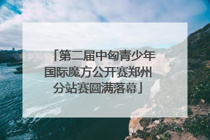 第二届中匈青少年国际魔方公开赛郑州分站赛圆满落幕