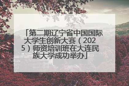 第二期辽宁省中国国际大学生创新大赛（2025）师资培训班在大连民族大学成功举办