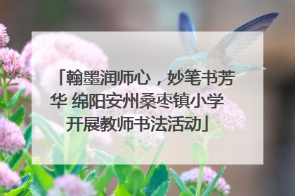 翰墨润师心，妙笔书芳华 绵阳安州桑枣镇小学开展教师书法活动