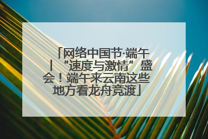 网络中国节·端午丨“速度与激情”盛会！端午来云南这些地方看龙舟竞渡