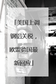 美国上调钢铝关税，欧盟德国最新回应