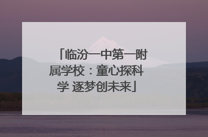 临汾一中第一附属学校：童心探科学 逐梦创未来