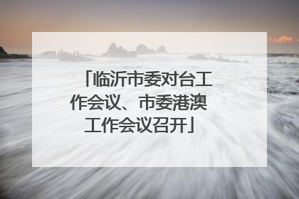 临沂市委对台工作会议、市委港澳工作会议召开