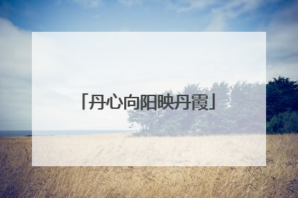 丹心向阳映丹霞