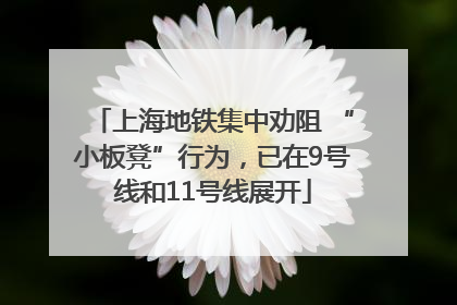 上海地铁集中劝阻 “小板凳”行为，已在9号线和11号线展开