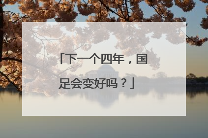 下一个四年，国足会变好吗？
