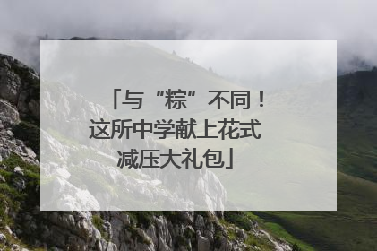 与“粽”不同！这所中学献上花式减压大礼包