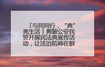 与民同行，“典”亮生活丨黄陂公安民警开展民法典宣传活动，让法治精神在群众心中落地生根