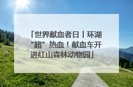 世界献血者日丨环湖“超”热血！献血车开进红山森林动物园