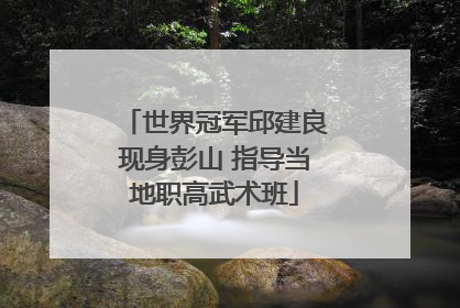 世界冠军邱建良现身彭山 指导当地职高武术班