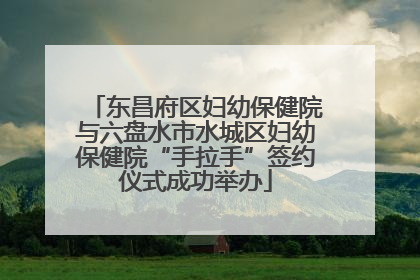 东昌府区妇幼保健院与六盘水市水城区妇幼保健院“手拉手”签约仪式成功举办