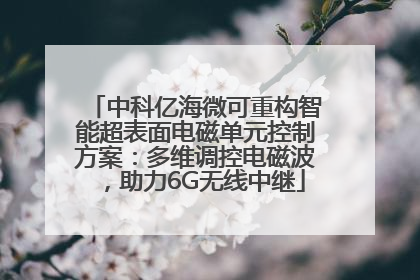 中科亿海微可重构智能超表面电磁单元控制方案：多维调控电磁波，助力6G无线中继