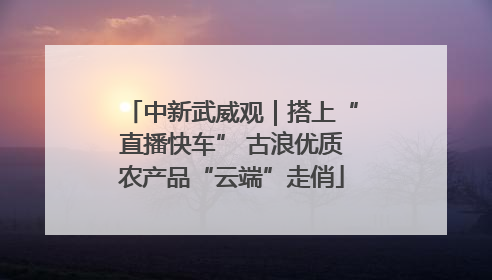 中新武威观｜搭上“直播快车” 古浪优质农产品“云端”走俏