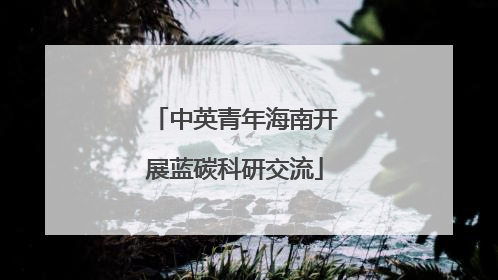 中英青年海南开展蓝碳科研交流