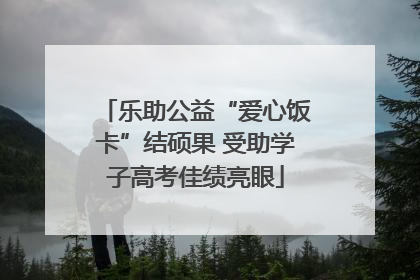 乐助公益“爱心饭卡”结硕果 受助学子高考佳绩亮眼