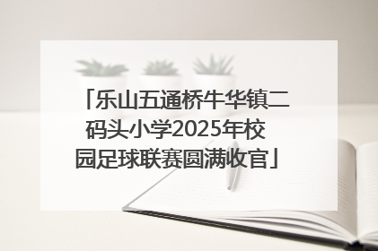 乐山五通桥牛华镇二码头小学2025年校园足球联赛圆满收官