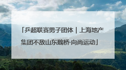 乒超联赛男子团体｜上海地产集团不敌山东魏桥·向尚运动