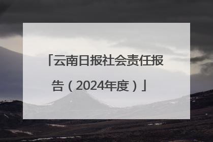 云南日报社会责任报告（2024年度）