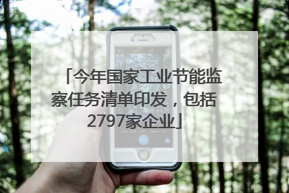 今年国家工业节能监察任务清单印发，包括2797家企业