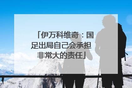 伊万科维奇：国足出局自己会承担非常大的责任