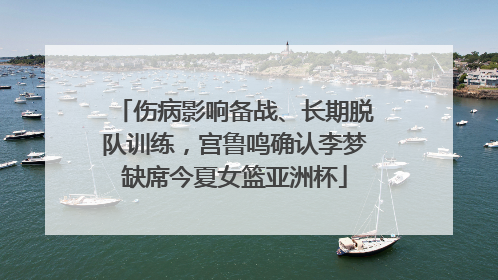 伤病影响备战、长期脱队训练，宫鲁鸣确认李梦缺席今夏女篮亚洲杯