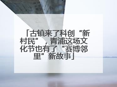 古镇来了科创“新村民”，青浦这场文化节也有了“赛博邻里”新故事