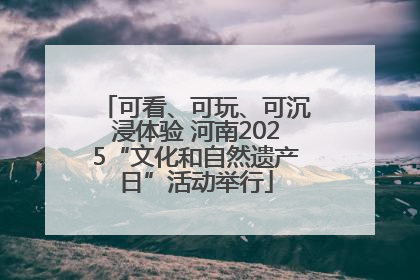 可看、可玩、可沉浸体验 河南2025“文化和自然遗产日”活动举行