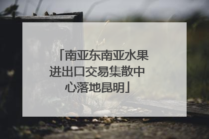 南亚东南亚水果进出口交易集散中心落地昆明