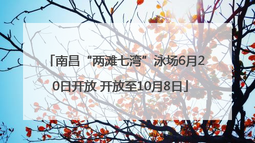 南昌“两滩七湾”泳场6月20日开放 开放至10月8日